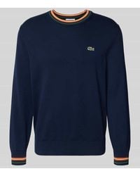 Lacoste - Regular Fit Strickpullover aus reiner Baumwolle - Lyst