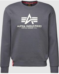 Alpha Industries - 'basic Sweater' Met Logoprint - Lyst