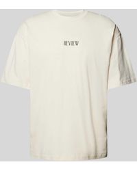 Review - T-Shirt mit Label-Print - Lyst