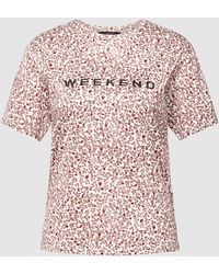 Weekend by Maxmara - T-shirt Met Gebloemd All-over Motief, Model 'fiorina' - Lyst