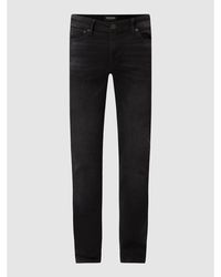 Jack & Jones Skinny Fit Jeans mit Stretch-Anteil Modell 'Liam' - Schwarz