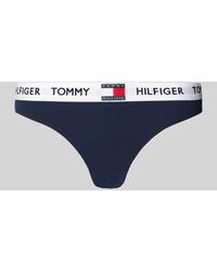 Tommy Hilfiger - String mit Label-Bund Modell 'THONG' - Lyst