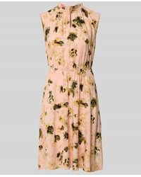 Zero - Knielanges Kleid aus Viskose mit Schlüsselloch-Ausschnitt - Lyst