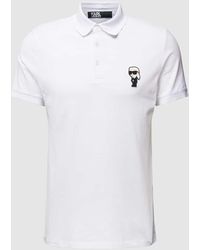 Karl Lagerfeld - Regular Fit Poloshirt mit Label-Badge - Lyst