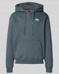 Alpha Industries - Hoodie Met Logo En Kangoeroezak - Lyst