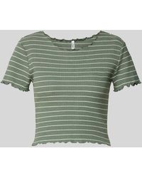 ONLY - Cropped T-Shirt mit Streifenmuster Modell 'ANITS' - Lyst