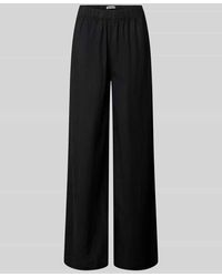 Review - Wide Leg Stoffhose Mit Elastischem Bund - Lyst