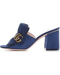 gucci marmont mid heel slide