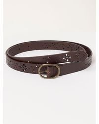 FatFace - Fatface Chocolate Cut Out Leather Belt - Lyst