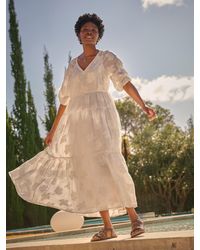 FatFace - Kelly Jacquard Maxi Dress - Lyst