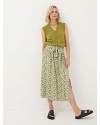 FatFace - Fatface Sascha Damask Floral Midi Skirt - Lyst
