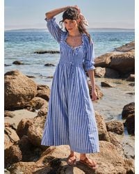 FatFace - Fatface Camille Striped Midi Dress - Lyst