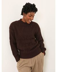 FatFace - Fatface Casey Cable Knitted Crew Neck Jumper - Lyst