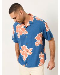 FatFace - Fatface Short Sleeve Relaxed Fit Large Hawaiian Floral Shirt - Lyst