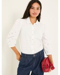 FatFace - Fatface Roxi 100% Cotton Embroidered Shirt - Lyst