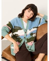 FatFace - Landscape Knitted Cardigan - Lyst