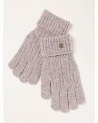 FatFace - Fatface Oatmeal Pointelle Gloves - Lyst