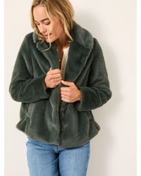 FatFace - Emma Short Faux Fur Coat - Lyst