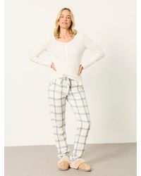FatFace - Eva Windowpane Check Pyjama Bottoms - Lyst