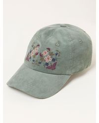 FatFace - Fatface Haze Cord Floral Embroiderd Cap - Lyst
