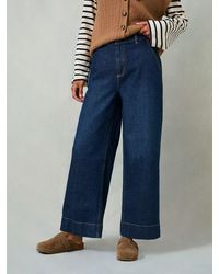 FatFace - Hove Wide Leg Crop Jeans - Lyst