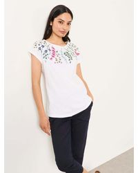 FatFace - Ivy Floral Embroidered T-Shirt - Lyst