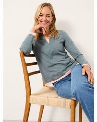 FatFace - Mock Henley V-Neck Top - Lyst