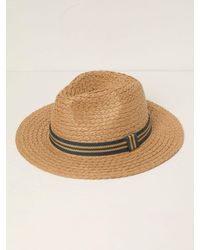 FatFace - Stripes Detail Fedora Straw Hat - Lyst