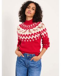 FatFace - Dog Fairisle Knitted High Neck Jumper - Lyst