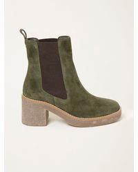 FatFace - Fatface Suede Chelsea Mid Heel Ankle Boots - Lyst