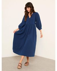 FatFace - Fatface Ceil Petite Textured Midi Dress - Lyst