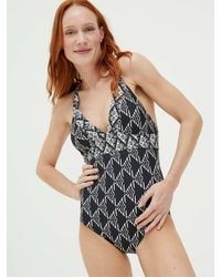 FatFace - Ava Mono Geo Swimsuit - Lyst