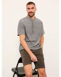 FatFace - Fatface Bugle Short Sleeve Grandad Popover Shirt - Lyst