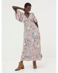 FatFace - Fatface Grace Expressive Floral Midi Dress - Lyst