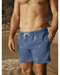 FatFace - Fatface Trevose Embroidered Palm Tree Swim Shorts - Lyst