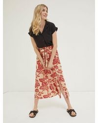 FatFace - Fatface Sascha Vine Floral Midi Skirt - Lyst