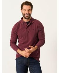 FatFace - Fatface Long Sleeve Pique Polo Shirt - Lyst