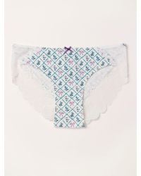 FatFace - Floral Bow Print Brazilian Knickers - Lyst
