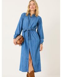 FatFace - Abi Denim 100% Cotton Midi Dress - Lyst