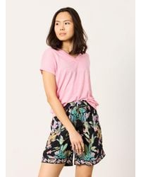 FatFace - Lauren 100% Linen V Neck T Shirt - Lyst
