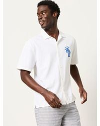 FatFace - Fatface Short Sleeve Relaxed Fit Graphic Placement Embroidery Shirt - Lyst