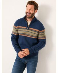 FatFace - Runswick Half Zip Neck Knitted Jumper - Lyst