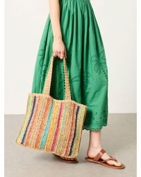 FatFace - Stripe Straw Tote Bag - Lyst