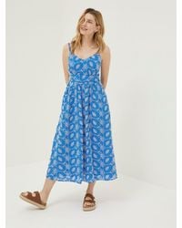 FatFace - Fatface Jayden Broderie Midi Dress - Lyst