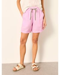 FatFace - Fatface Cassie 100% Linen Shorts - Lyst