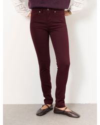 FatFace - Fatface Hayle Burgundy Petite Five Pocket Jeggings - Lyst