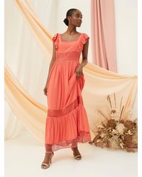FatFace - Fatface Hibiscus Lace Maxi Dress - Lyst