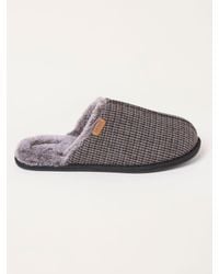 FatFace - Fatface Harvey Checkered Mule Slippers - Lyst