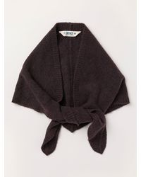 FatFace - Fatface Halle Chocolate Wool Rich Soft Triangle Scarf - Lyst
