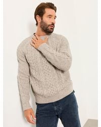 FatFace - Penton Knitted Cable Crew Jumper - Lyst